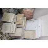 Collection of Terracotta / Clay Tiles, approx. 33 plus Three Packs of Two Marble Tiles