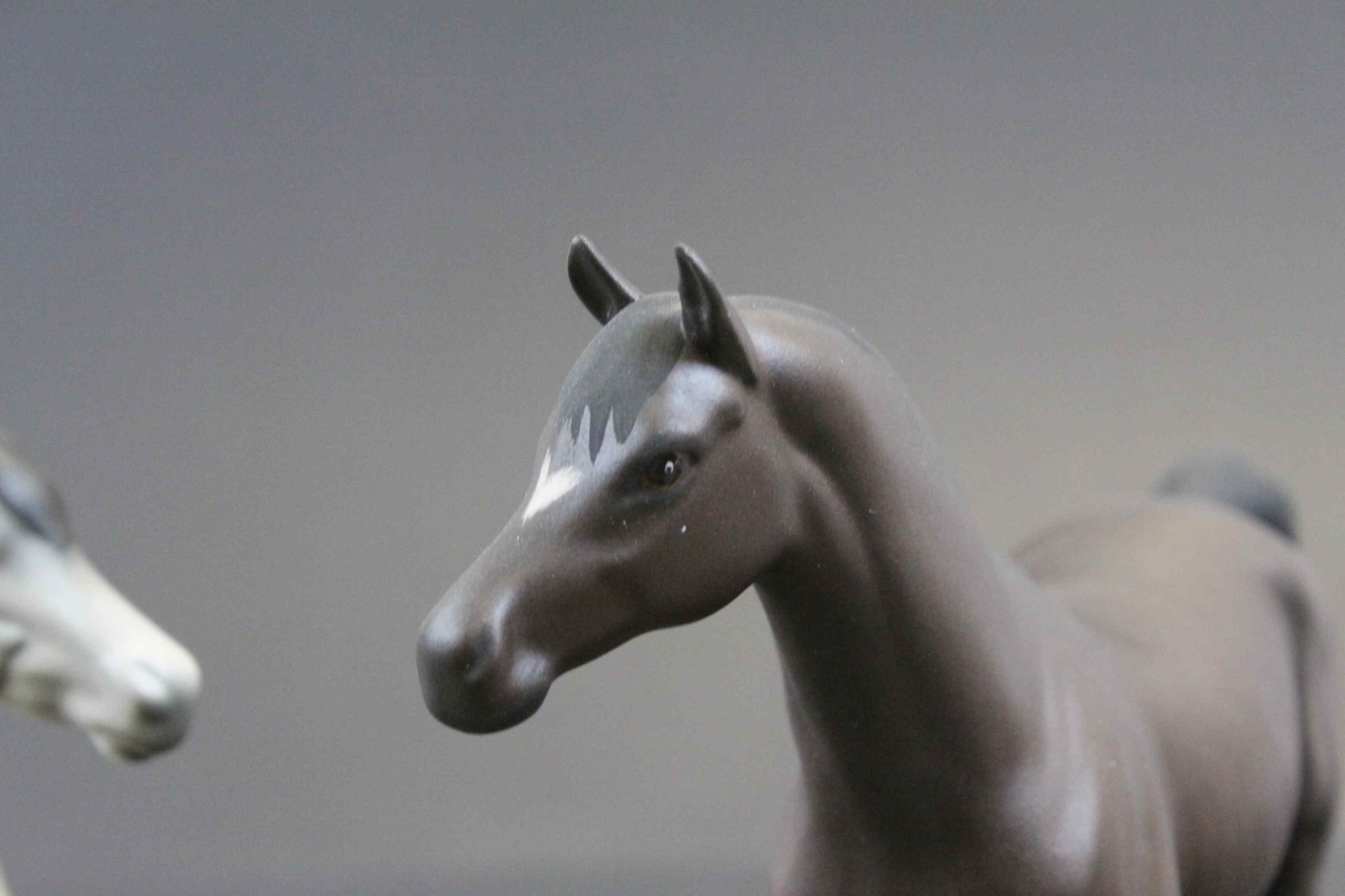 Beswick Connoisseur model horse "Arab Xayal" with wooden base & a Grey Arab - Image 6 of 7