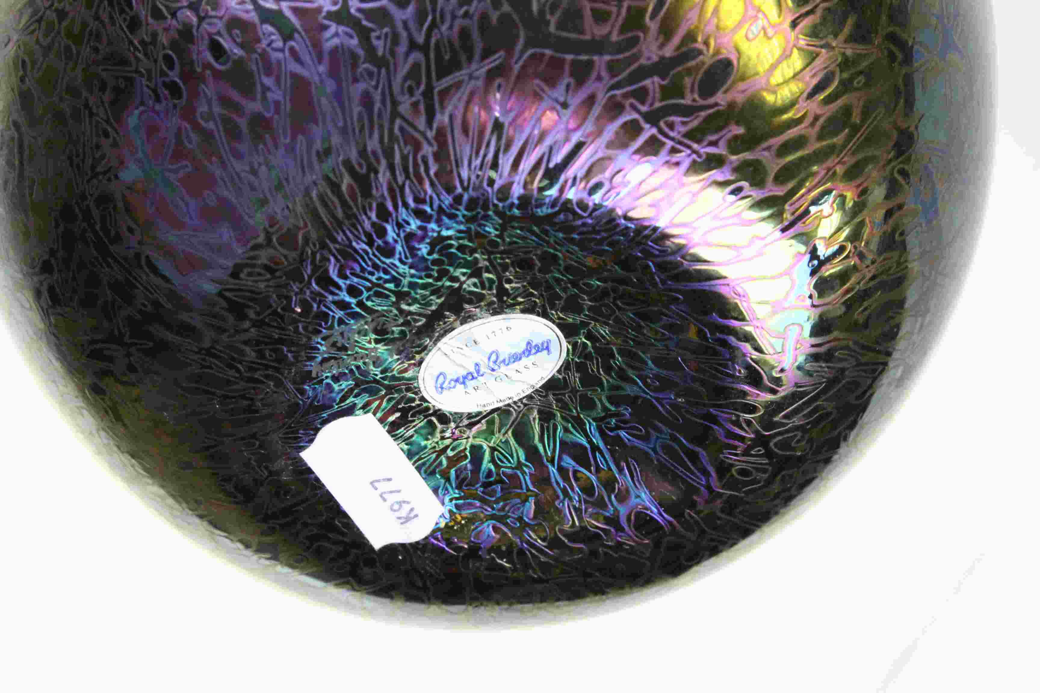 Royal Brierley Art Glass vase with Irridescent finish - Image 3 of 4