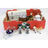Japanese Six Setting Hand Painted Tea Service together with Box of Mixed China & Glassware, Vases,