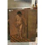 Margaret Payne, Five Mid 20th century Oil on Board Paintings of Nude Portraits