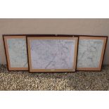Three Large Framed Maps From Operation Desert Storm.