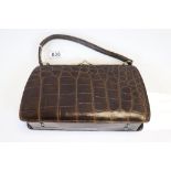 Vintage Brown Snake Skin Ladies Handbag