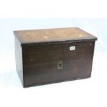 Victorian Mahogany Cabinet, the hinged top opening to reveal two green baise lined trays over a