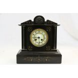 Key wind Slate Clock with pendulum