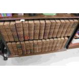 Set of Early 20th century Thirty Large Library Encyclopedia's with Leather Covered Spines