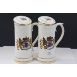 Two ceramic Prinknash 'Ballet box' steins Kaltenberg Presidential Year