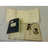 Three 1920s school books from St Michael's School belonging to Dorothy Fisher containing her