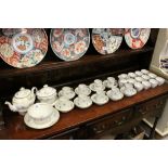 Extensive Early 19th century Newhall Tea Service comprising Tea Pot. Slop Bowl, Lidded Sugar Bowl on