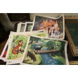 Collection of Fifteen Fairy Tale Poster Pictures, edited by E R Boyce and printed by Macmillan &