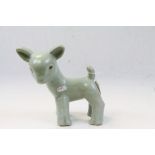 Denby Stoneware green glazed model of a lamb approx height 20cm