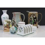 Collection of vintage ceramics to include a Beswick "Hamlet" jug Portmierion Toast rack etc