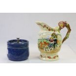Royal Winton ceramic Tobacco jar with screw down locking lid and a Fielding's Crown Devon musical