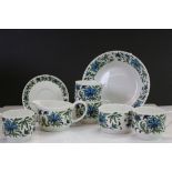 Staffordshire Midwinter Tea service, no Teapot, Spanish Garden pattern, circa 1960s