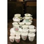 Part tea sets to include Susie Cooper, Royal Crown Derby & Royal Doulton