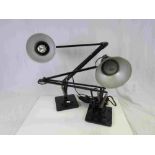 Two Vintage Herbert Terry Black Angle Poise Lamps