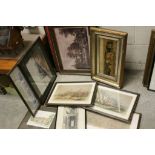 Collection of framed pictures & prints to include Watercolours