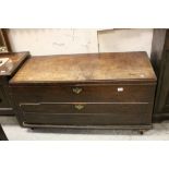 18th / Early 19th century Mahogany Coffer / Blanket Box with Two Faux Drawers, 120cms long