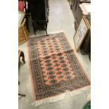 Eastern Wool Pink Ground Rug, 152cms x 98cms