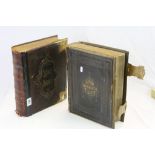 19th Century Holy Bible & Holy Scriptures, both Brass bound
