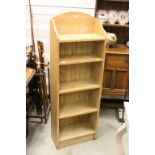 Modern Pine Bookcase, approx. 136cms high x 45cms wide