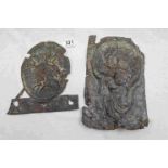 Pair of Antique Original Copper Fire Marks. Atlas founded in 1808 (only one ever made) - ref no.