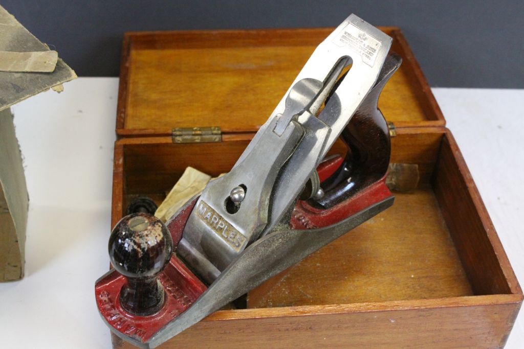 Wooden cased Marples M4 wood Plane, cased "Bing Pigmyphone" & a vintage chocolate box - Image 4 of 4