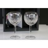 Boxed pair of Waterford Crystal Millenium Toasting goblets
