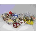 Box of novelty & other ceramic Teapots