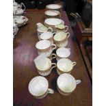 19th Century Royal Worcester part tea service in Princess Beatrice Lace pattern