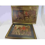 Two vintage Gilt framed Hunting theme Prints