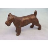 Bronze Spelter Figure of an Airdale Dog