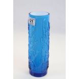 Blue Art glass Vase with white interior