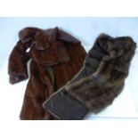 Vintage ' Maxwell Croft ' Ladies Three Quarter Length Fur Coat and Stole