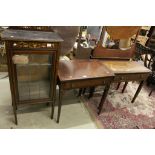 19th century Mahogany Side Table with Single Drawer, Edwardian Mahogany Inlaid Side Table with