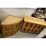 Handmade Oak Domed Top Blanket Box together with a similar Hanging Corner Cupboard