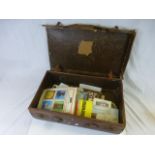 Suitcase containing Vintage Ephemera including Programmes, Booklets and Postcards