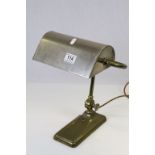 Vintage adjustable Banker's type desk Lamp with Chromed shade