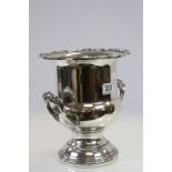 George VI Style Silver Plated Wine Cooler, 26cms high