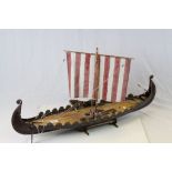 Model of a Viking Longboat, 88cms long
