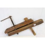Large Rustic Wooden Agricultural Vice, 80cms long