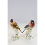 Royal Worcester ceramic models of a Bullfinch 2662, & a Redcrest 2667