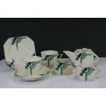 Burslem Midwinter Art deco style Tea set for two