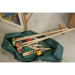 Traditional Garden Games Full Size Croquet Set in Bag