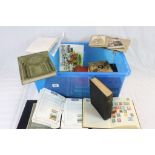 Collection of vintage Stamps, to include Albums, vintage hardback Books etc