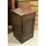 Early 20th century Mahogany Vanity Cabinet, the hinged lid lifting to reveal a Fitted Ceramic Sink