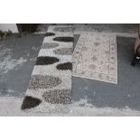 Shaggy ' Meribel ' Brown and Cream Runner Rug , 230cms x 60cms together with Belgium Castello Rug