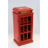 Novelty Wooden book case styled as a Telephone Box