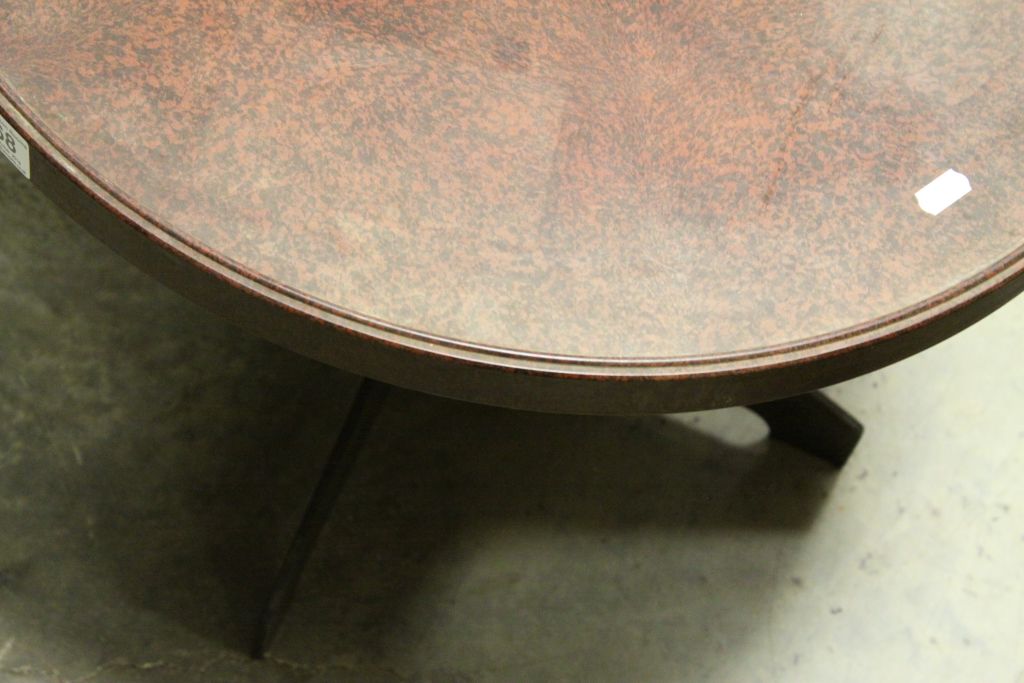 Early 20th century Bakelite Circular Coffee Table raised on an interlocking base, 60cms diameter x - Image 3 of 3