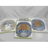 Four Rosenthal Weihnachtsteller boxed decorative glass plates to include years 1978, 1980, 1981